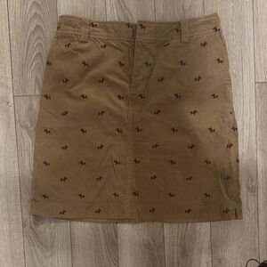 Lilly Pulitzer Tan Mini Skirt with Pattern